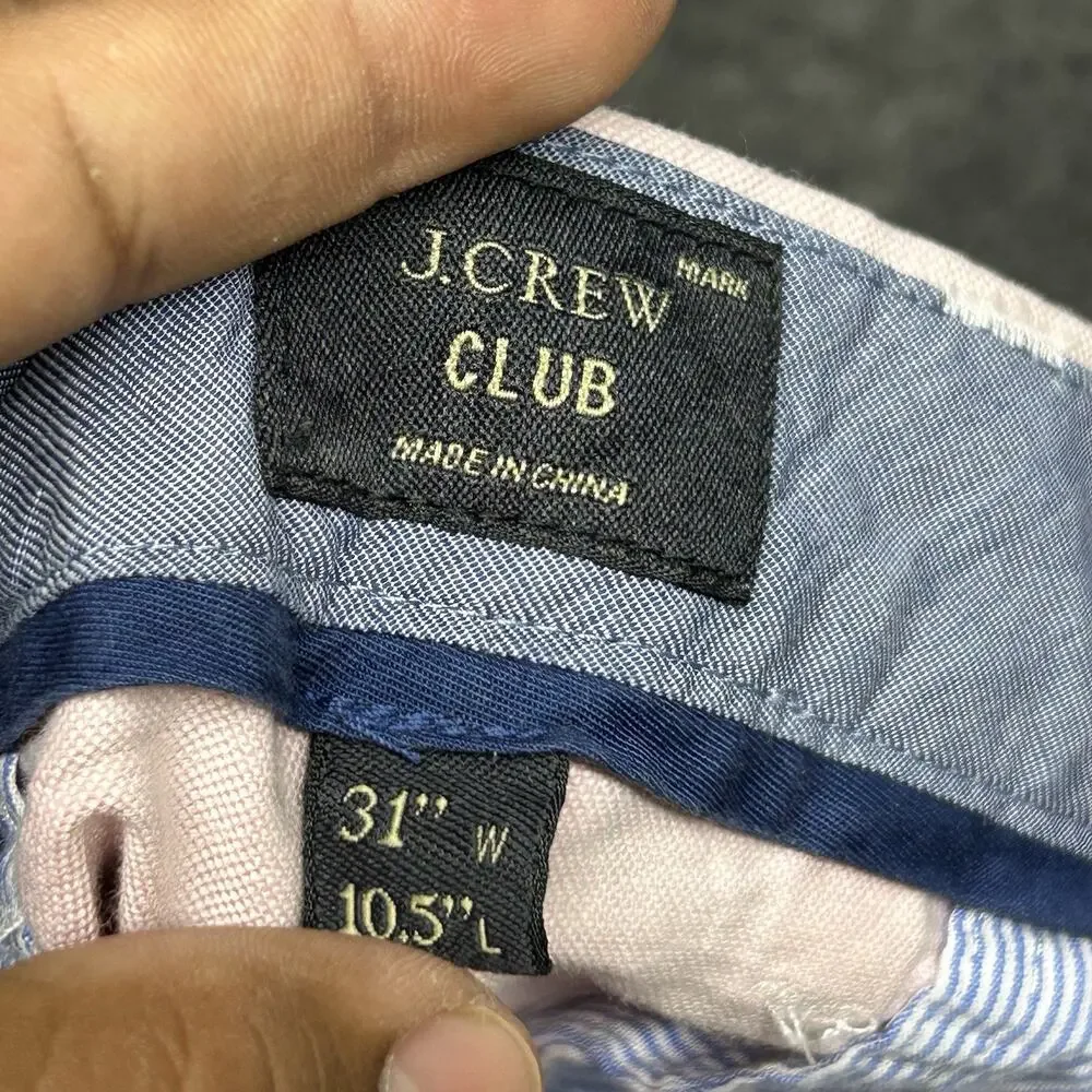 J CREW Shorts Seersucker Men's Pink‎ Size 31 Classic Preppy 10.5